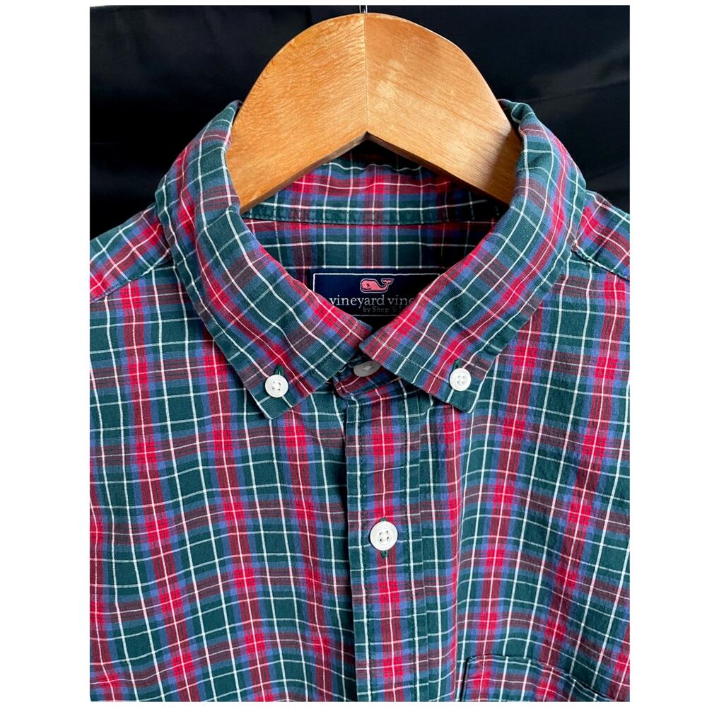 Vineyard Vines Murray Shirt Medium Plaid Button Down